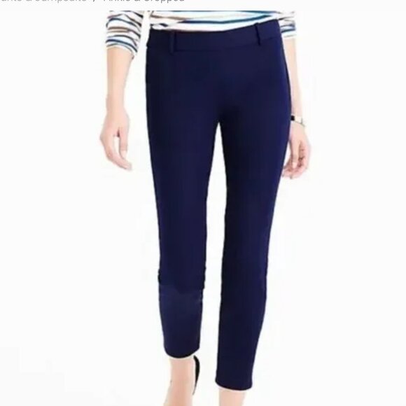 J Crew Factory Navy Slim Ankle Pants - Picture 1 of 11